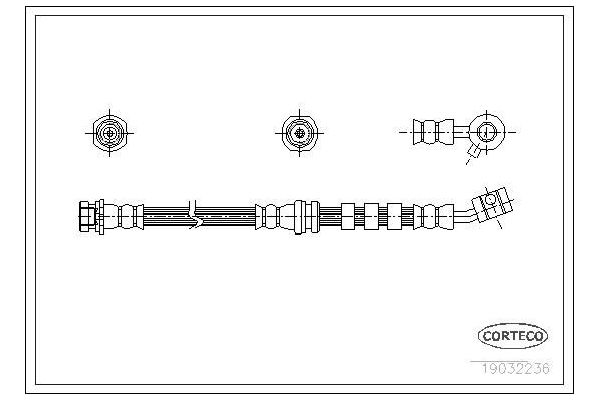 Fren Hortumu Ön Sol Nissan Primera 4 Kapı/ Traveller [SW] (P10/W10)(1989->)  CORTECO 19032236