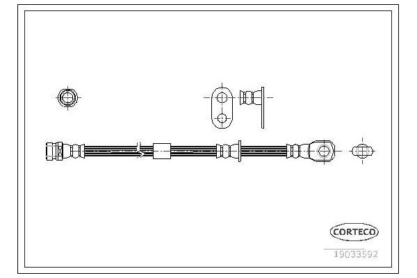 Fren Hortumu Ön Sağ veya Sol Mitsubishi Grandis (NA0W)(2004->)  CAVO C900 702A