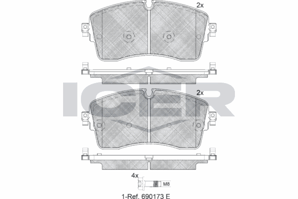 Fren Disk Balata Ön Land Rover Range Rover Evoque (2018->)  WONGA 271007