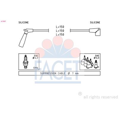 Buji Kablosu  Daewoo Matiz (1997->)  FACET 4.7007