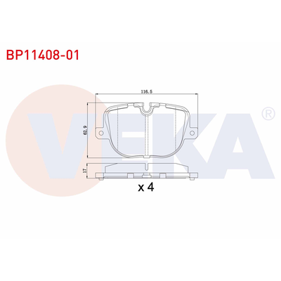 Fren Disk Balata Arka Land Rover Range Rover (LM)(01.2002->)  VEKA BP11408-01