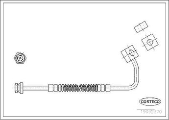 Fren Hortumu Ön Sol CORTECO 19032370  K01143830B 0K01143830B K01143830C 0K01143830C