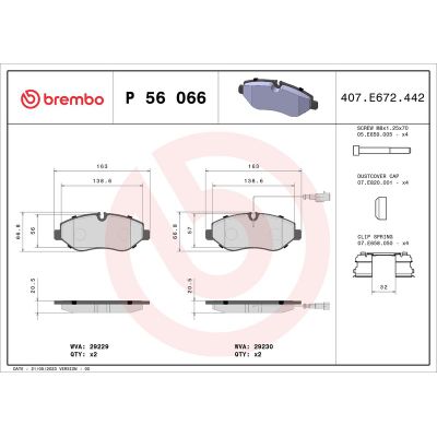 Fren Disk Balata Ön BREMBO P 56 066