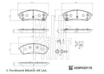 Fren Disk Balata Arka BLUE PRINT ADBP420176  2230083 JB3C2M007AB 2 230 083 JB3C-2M007-AB