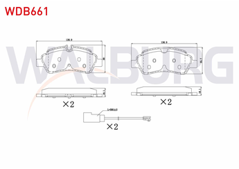 Fren Disk Balata Arka WALBURG WDB661  