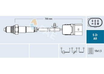 Oksijen (Lambda) Sensörü  FAE 75104  12575904 5JX0658290