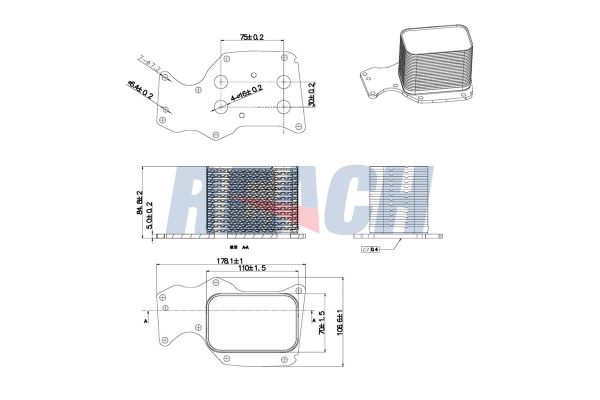 Motor Yağ Soğutucu  BMW 3 Serisi Sedan (F30N)(09.2015->)  ASPART 6OCO1050