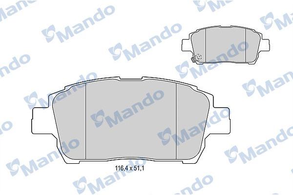 Fren Disk Balata Ön Toyota Celica (T23)(2000->)  MANDO MBF015867
