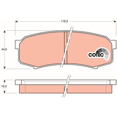 Fren Disk Balata Arka Toyota Land Cruiser (J9)(1996->)  TRW GDB1182