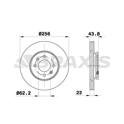 Fren Disk Ayna Ön Sağ ve Sol Hyundai Accent Blue (SB)(08.2011->)  BRAXIS AE0772