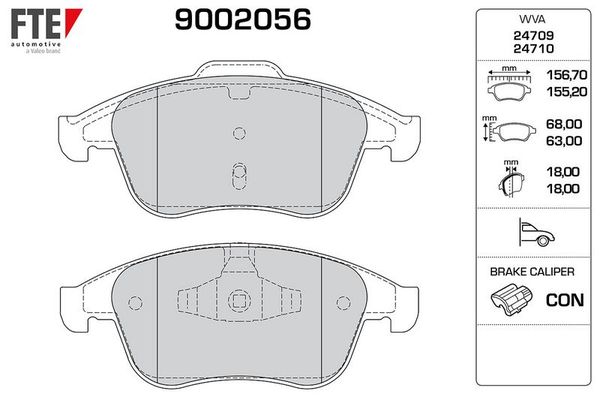Fren Disk Balata Ön Renault Latitude (2010->)  FTE 9002056