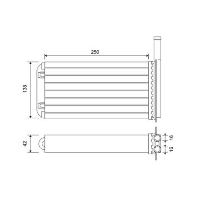 Kalorifer Radyatörü  Ford Escort 3/4/5 Kapı/S.Wagon (1991->)  VALEO 812058