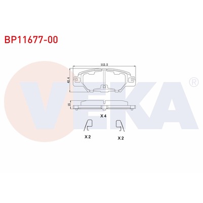 Fren Disk Balata Arka Mazda CX-5 (KE)(2012->)  VEKA BP11677-00