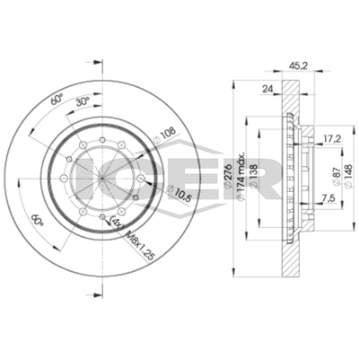 Fren Disk Ayna Ön Sağ ve Sol Mitsubishi L200 (K70)(1996->)  MAHER 03712