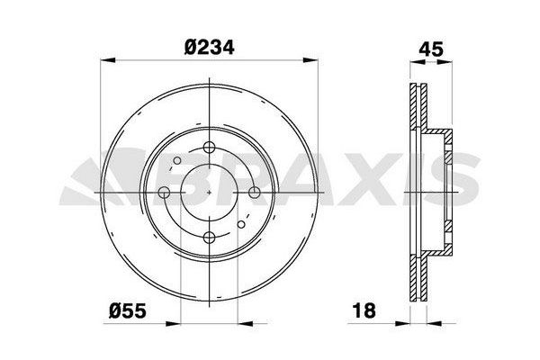 Fren Disk Ayna Ön Sağ ve Sol BRAXIS AE0424
