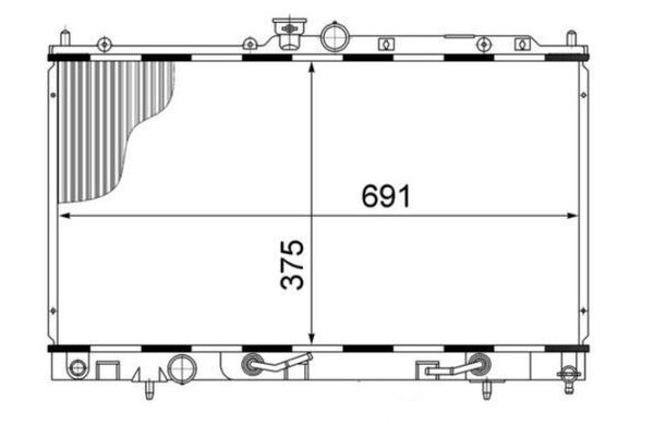 Su Radyatörü  Mitsubishi Lancer 4 Kapı/ Station W. (CS0A/W)(2003->)  MAHLE CR 1483 000S