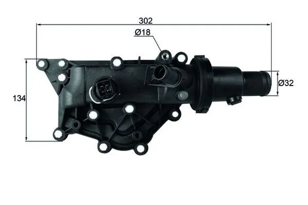 Termostat  Renault Clio III Grandtour (01.2008->)  MAHLE TH 60 89