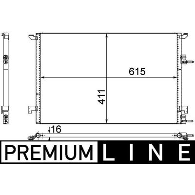 Klima Radyatörü  Saab 9-3 4 Kapı (2008->)  MAHLE AC 589 000P