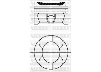 Piston (84.00MM-STD)  YENMAK 31-04598-000  11257606461 11257640166 11257618814 11 25 7 618 814 11258606461 11 25 8 606 461 11257640168 11 257 640 168 7618814 7 618 814 7640168 7 640 168 8606461 8 606 461