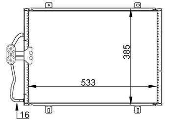 Klima Radyatörü  MAHLE AC 176 000S  7700418301 7700432391 7700838131 8671017608 86 71 017 608 77 00 418 301 77 00 432 391 77 00 838 131