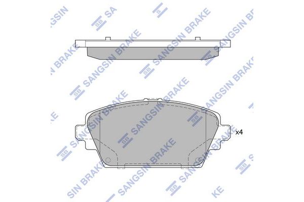 Fren Disk Balata Ön Nissan Almera Tino (V10M)(05.2000->)  SANGSIN SP1582