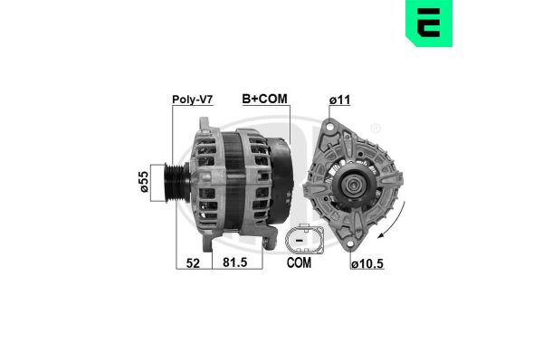 Alternatör  Iveco Daily Kargo Aracı  (Sommer)(2014->)  ERA 209626