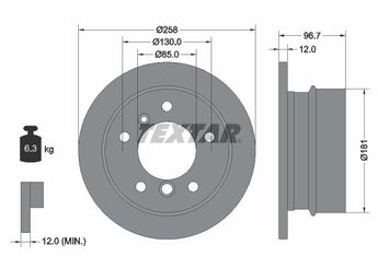 Fren Disk Ayna Arka Sağ ve Sol TEXTAR 92137503  2D0615601 9014230412 9014230612 9014230812 9014231012 A9014230412 A9014230612 A9014230812 A9014231012 2D0615601C