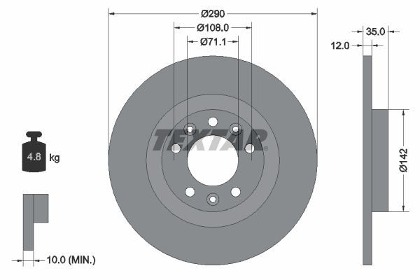 Fren Disk Ayna Arka Sağ ve Sol Citroen Jumpy Combi (06.2016->)  PSA ORJINAL YL01845380