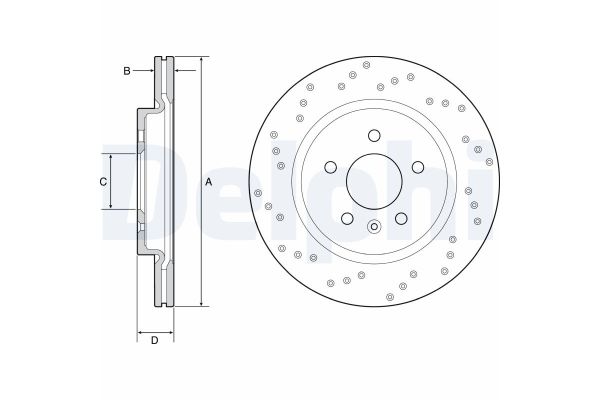 Fren Disk Ayna Arka Sağ ve Sol Opel Astra J GTC Makyajlı (2011->)  DELPHI BG4923C