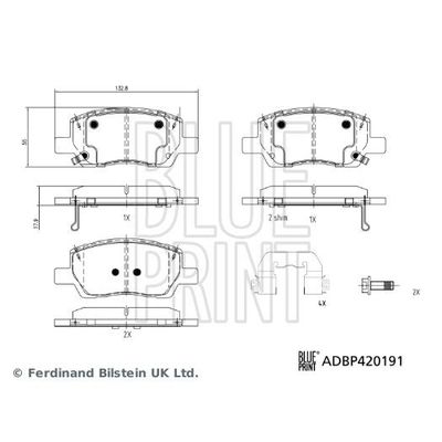 Fren Disk Balata Ön BLUE PRINT ADBP420191