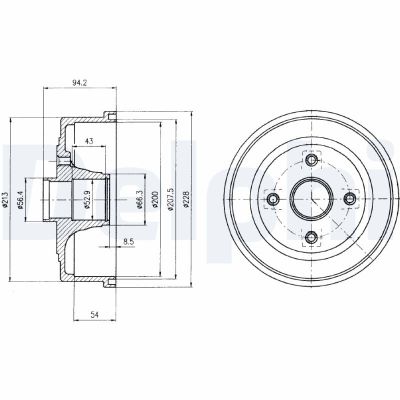Kampana Arka Sağ veya Sol Opel Tigra Twin Top (2004->)  DELPHI BF472