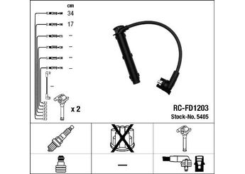 Buji Kablosu  FORD ORJINAL 91XF12284AC  91XF12284AC 6828806 6828807 91XF-12284-AC 91XF12286AC 91XF-12286-AC