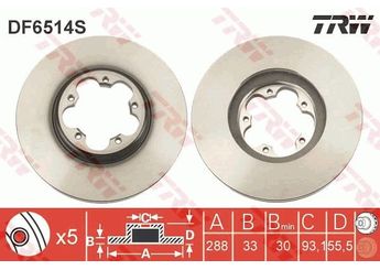 Fren Disk Ayna Ön Sağ ve Sol BRAXIS AE0817  1763885 1842994 BK211125BB BK21-1125-BB BK211125BC BK21-1125-BC