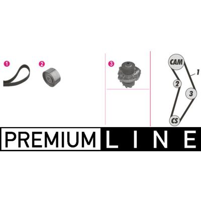 Devirdaim Su Pompası  Fiat Punto (176) Cabrio (03.1994->)  MAHLE CPK 114 000P