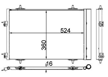 Klima Radyatörü  MAHLE AC 40 000P  6455JC 6455.JC 00006455JC