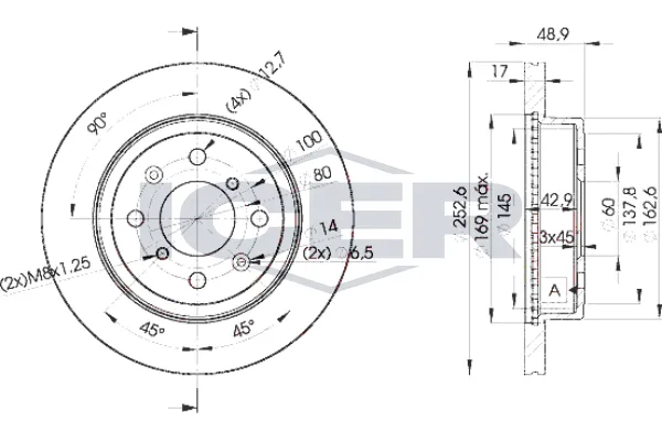 Fren Disk Ayna Ön Sağ ve Sol AYD 50333