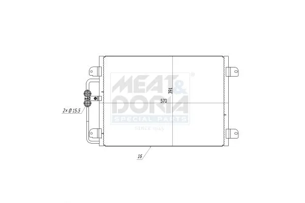 Klima Radyatörü  Renault Megane I Faz 2 Cabrio (EA...)(03.1999->)  ORİS CRN843016