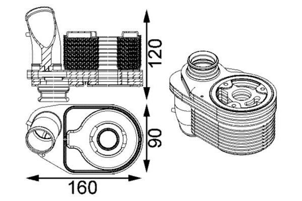 Motor Yağ Soğutucu  Fiat Ducato Minibüs, Lüks (03.2002->)  MAHLE CLC 203 000S
