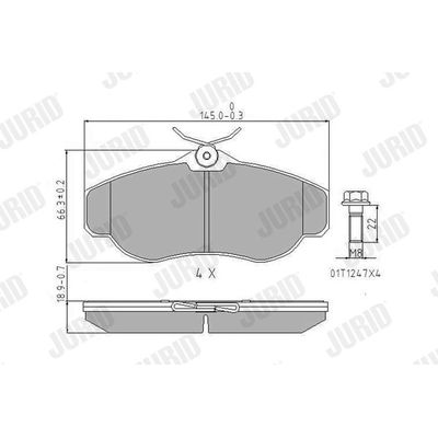 Fren Disk Balata Ön Land Rover Discovery (LT)(01.1999->)  JURID 571937J