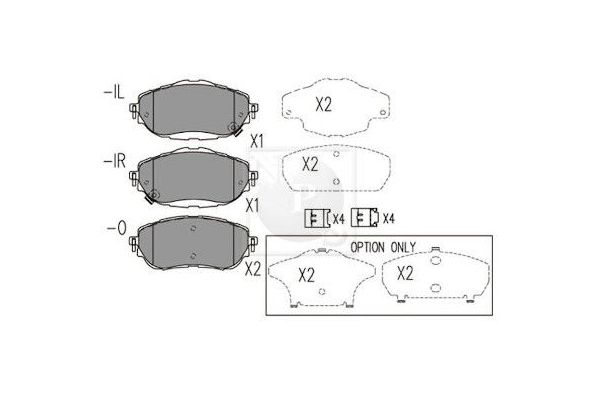 Fren Disk Balata Ön Toyota Corolla (E18)(06.2013->)  MANDO MBF016040