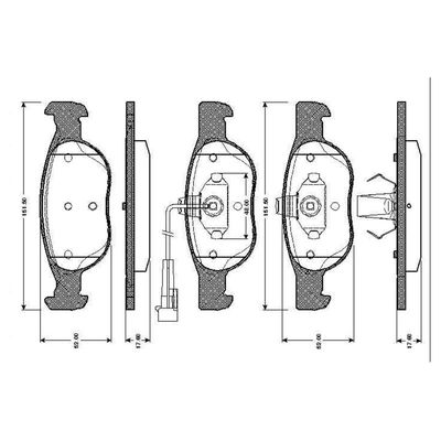 Fren Disk Balata Ön Alfa Romeo 145 (1994->)  BOSCH 0 986 TB2 285