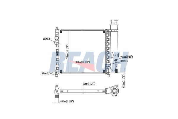 Su Radyatörü  Peugeot 309 (02.1986->)  PSA ORJINAL 1330K8