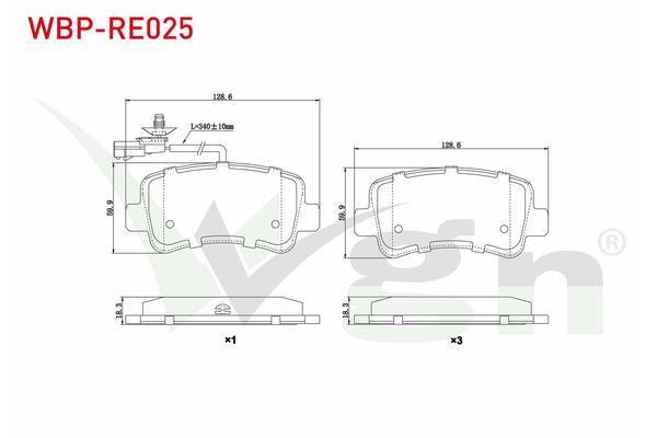 Fren Disk Balata Arka Nissan Interstar P.Van (12.2021->)  WGN WBP-RE025