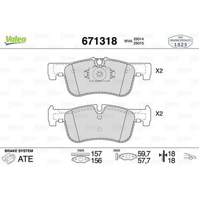 Fren Disk Balata Ön VALEO 671318