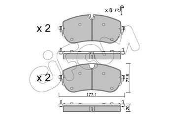 Fren Disk Balata Ön CIFAM 822-1342-0  J9C26726 LR140696 LR160477 J9C33342 J9C37915