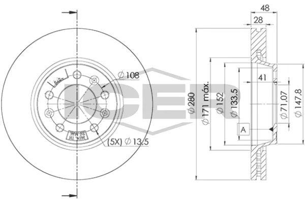 Fren Disk Ayna Ön Sağ ve Sol WALBURG WBD1027