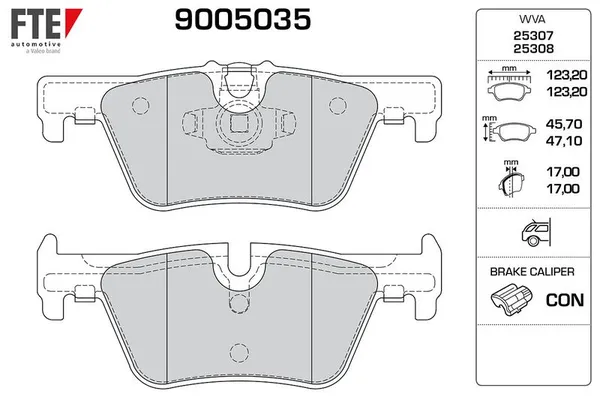 Fren Disk Balata Arka BMW 1 Serisi 5 Kapı (F20)(2011->)  FTE 9005035