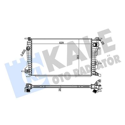 Su Radyatörü  Renault Fluence (10.2009->)  KALE 220700