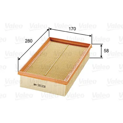 Hava Filtresi  Mercedes E -Serisi Coupe/Cabrio (BM 124)(10.1992->)  VALEO 585308