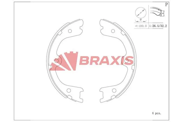 El Fren Balatası  Nissan Pathfinder 4/5 Kapı (R51)(01.2005->)  BRAXIS AC0127
